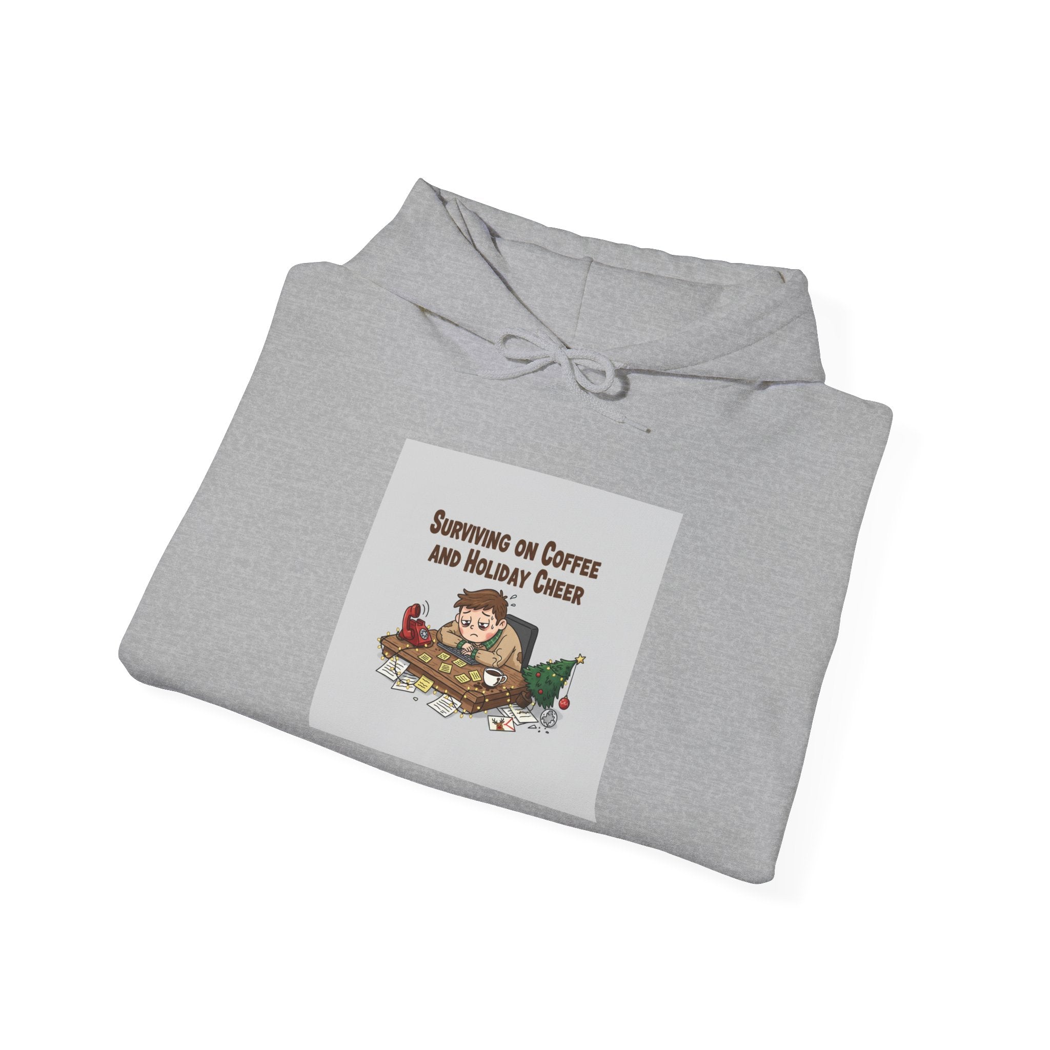 festive but tired hoodie | holiday stress shirt, burnout meme