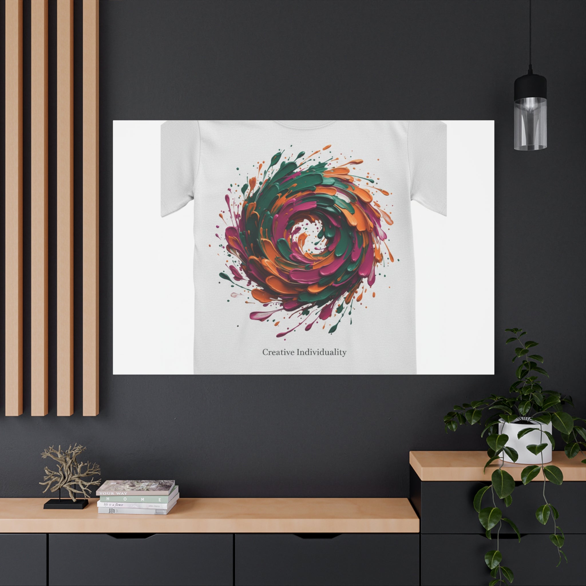 Painterly Abstract Floral Swirl Canvas | Matte Stretched Canvas