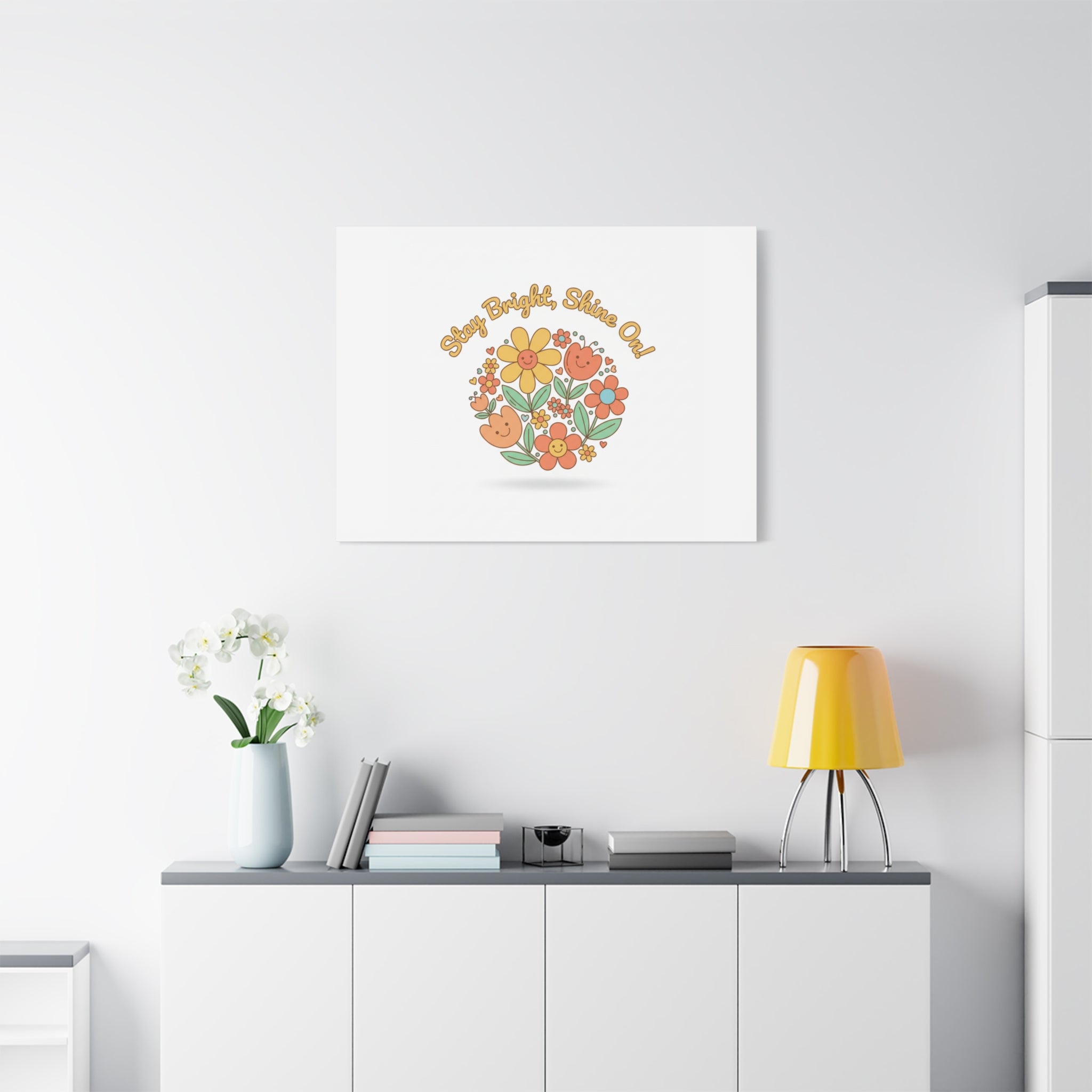 Stay Bright Shine On Canvas | Hopecore, Radical Optimism Wall Art