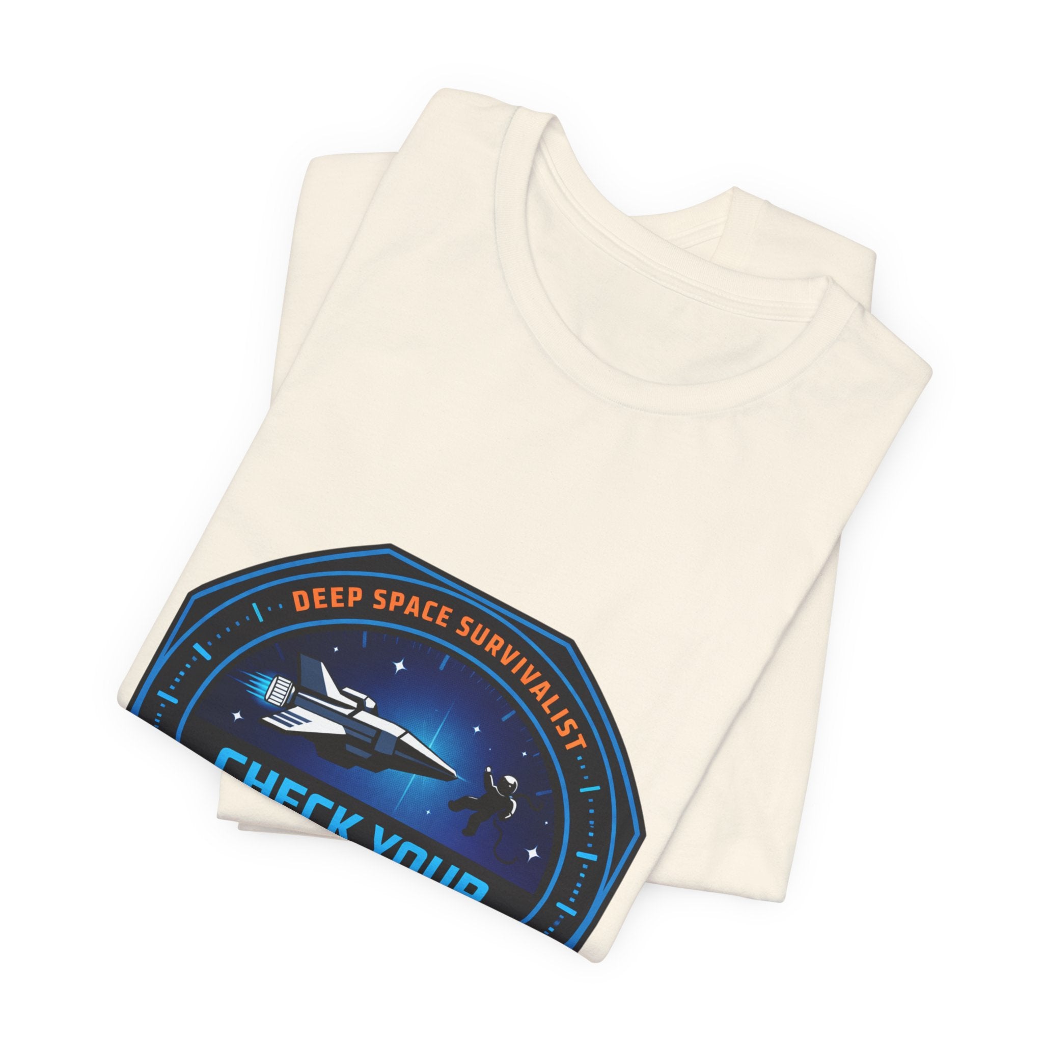 Check Your Seals Mission Patch T-Shirt | hard sci‑fi, space survival