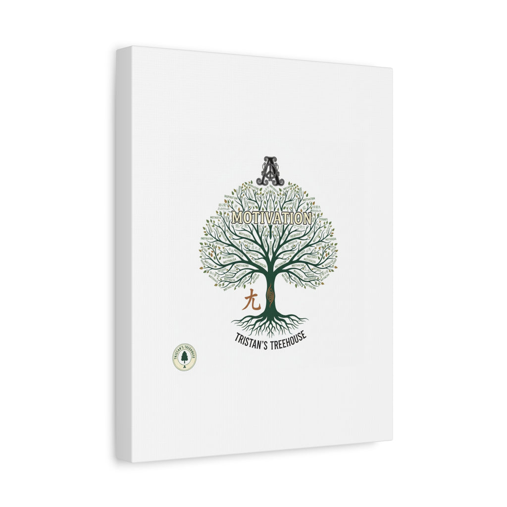 Handwritten Doodle Tree Canvas | Matte Stretched Wall Art