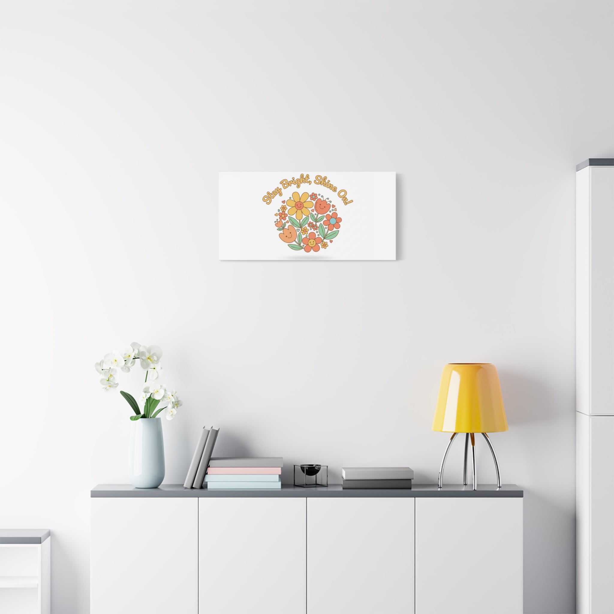 Stay Bright Shine On Canvas | Hopecore, Radical Optimism Wall Art