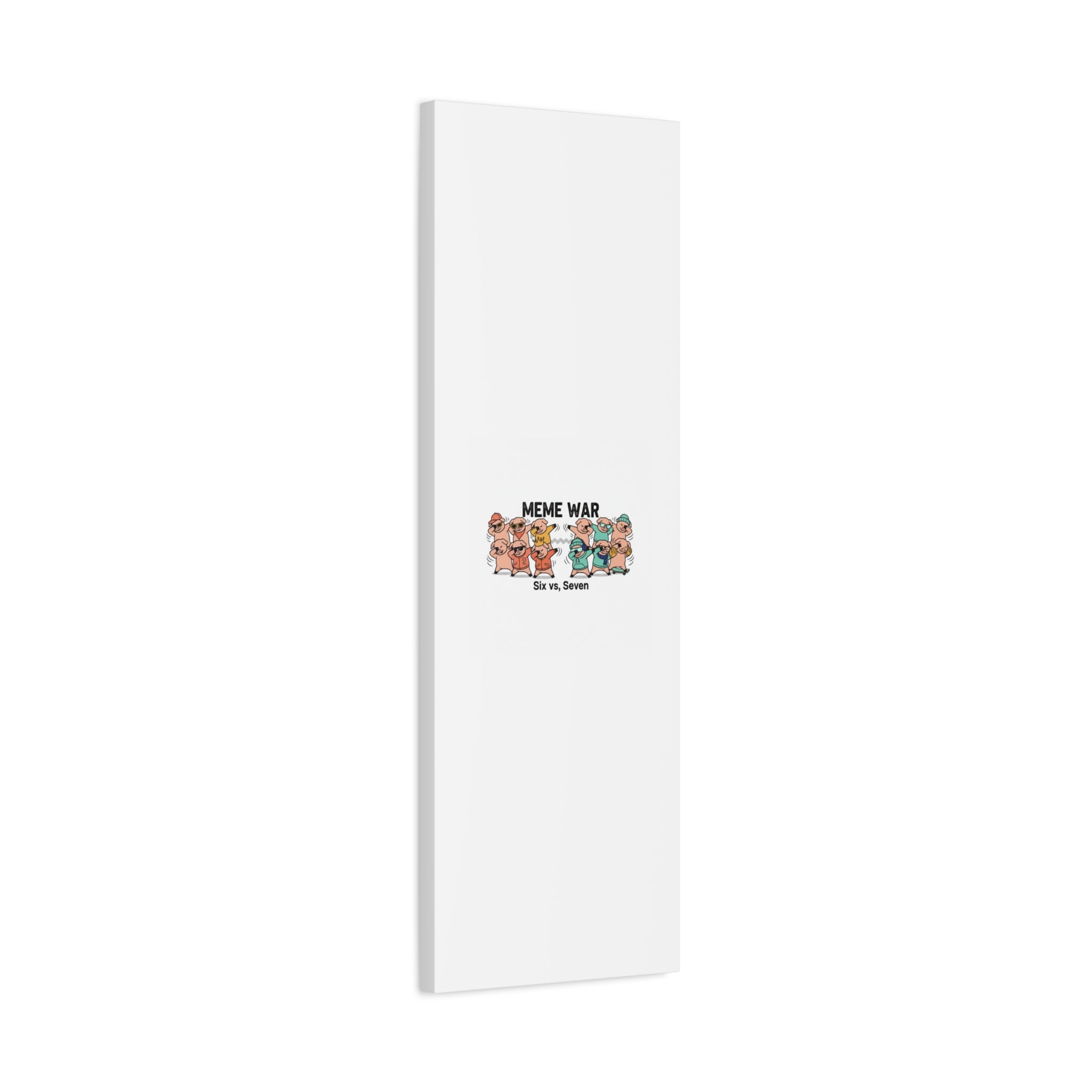 Meme War: Six vs. Seven Canvas Wall Art