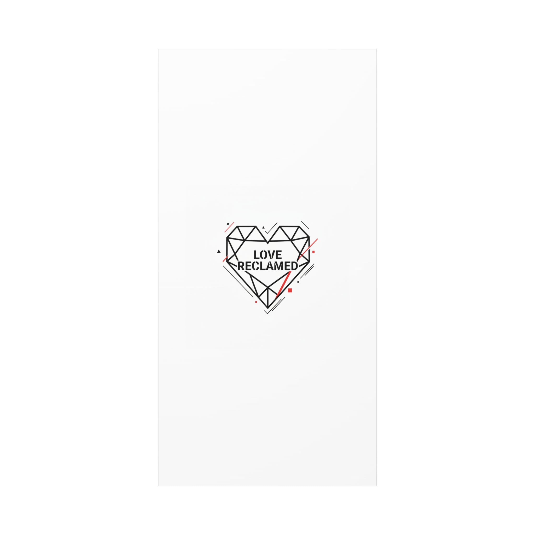 Love Reclaimed Canvas | modern heart design, minimalist love icon