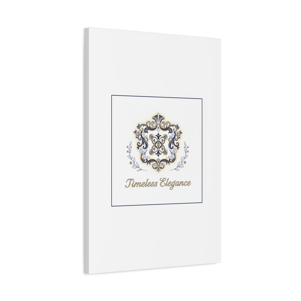 Ornate Brooch Emblem Canvas | Vintage Formalwear Accents, Baroque Print