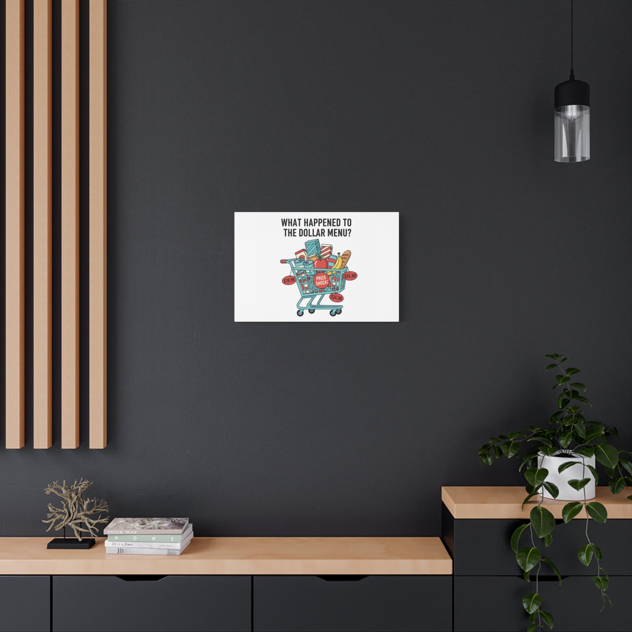What Happened to the Dollar Menu? Canvas | Grocery Prices Meme, Price Shock Wall Art