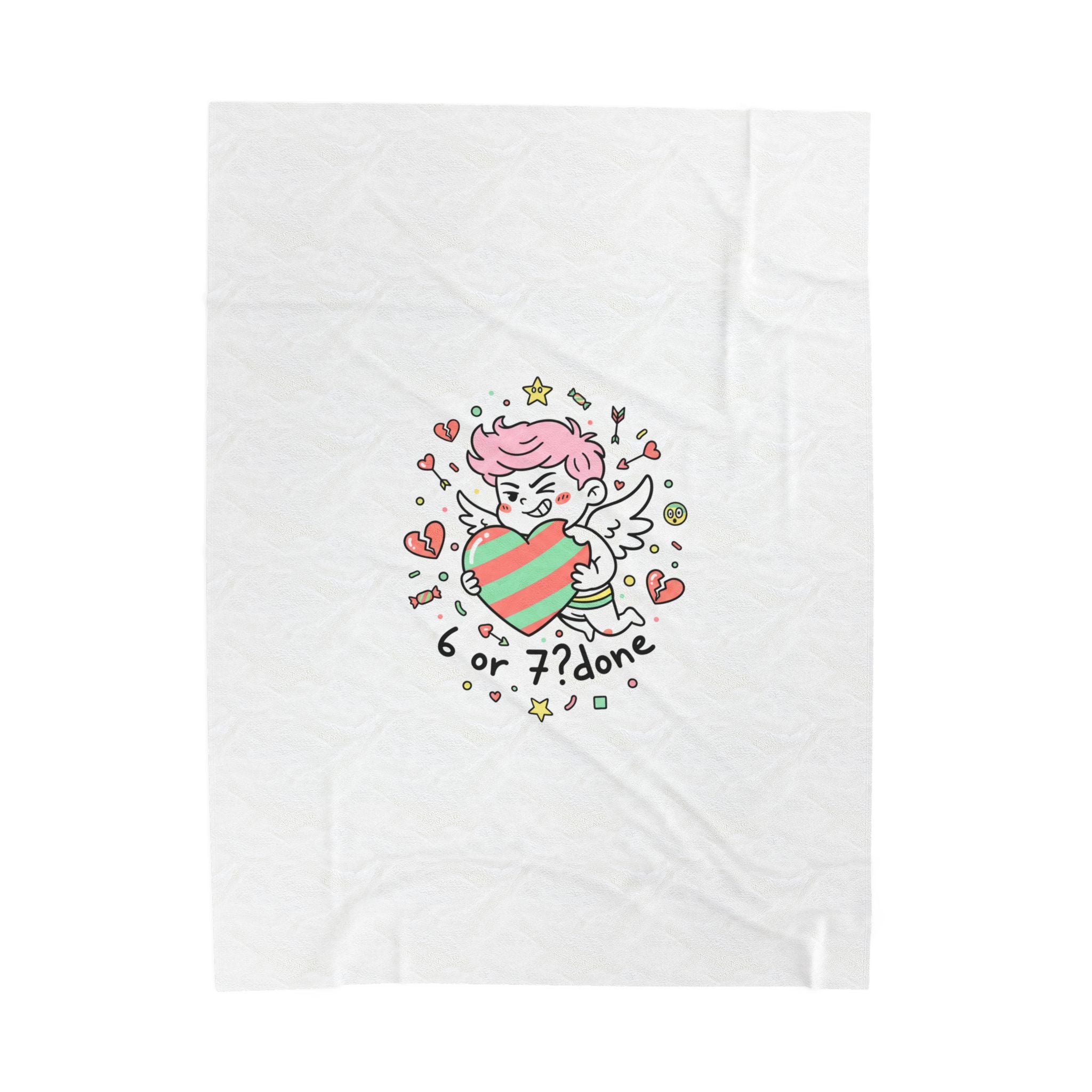 6 7 Weird Cupid Canvas | Viral Valentine's Wall Art | Funny Quirky Love