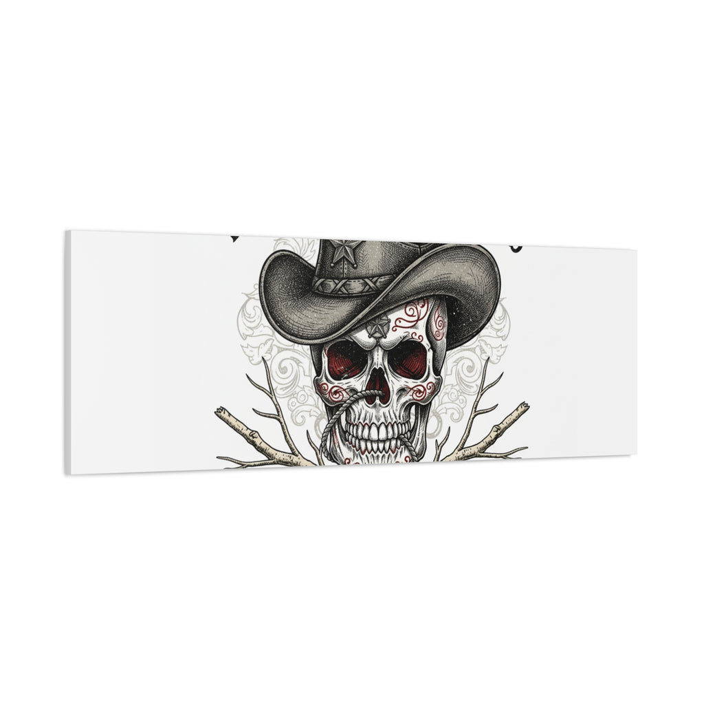 Honor Among Outlaws Canvas | Western Skull Art, Gothic Americana Desert Noir