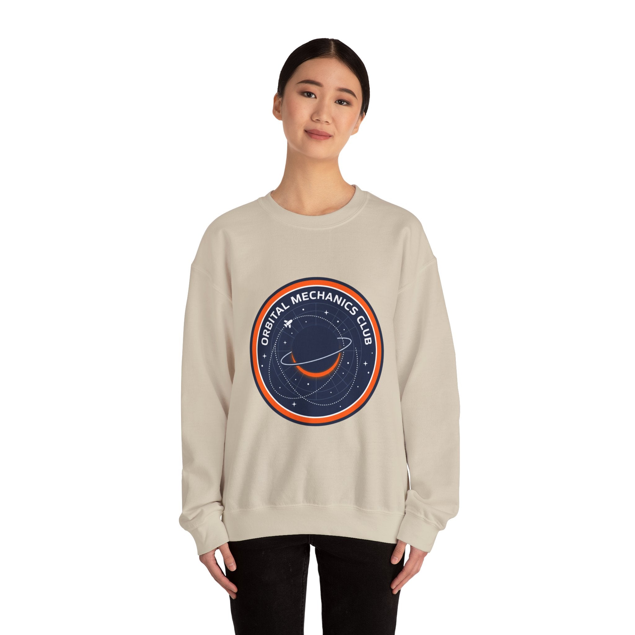 Orbital Mechanics Club Sweatshirt | mission patch, space science