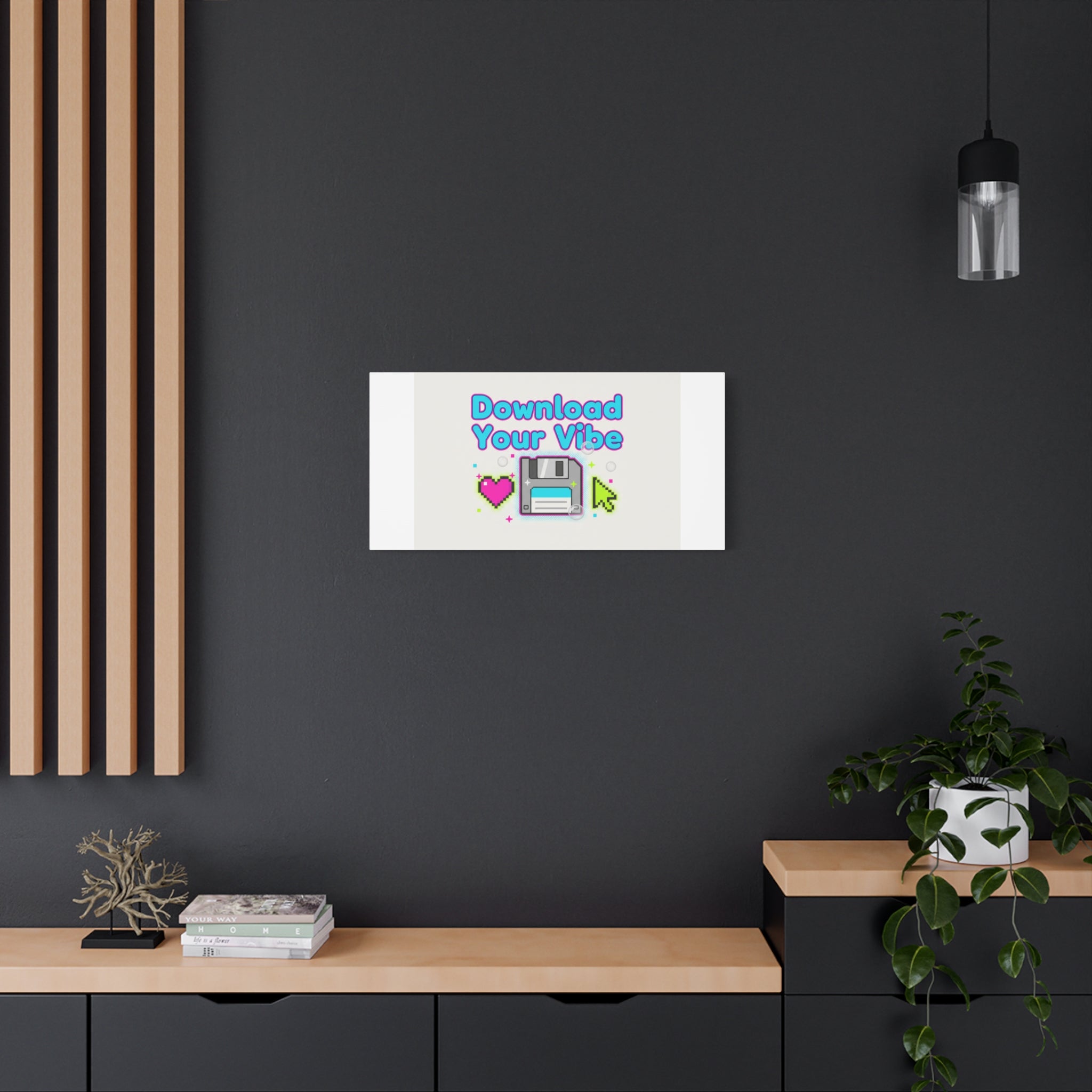 Download Your Vibe Canvas | Y2K Retro Tech, Pixel Floppy Disk Poster