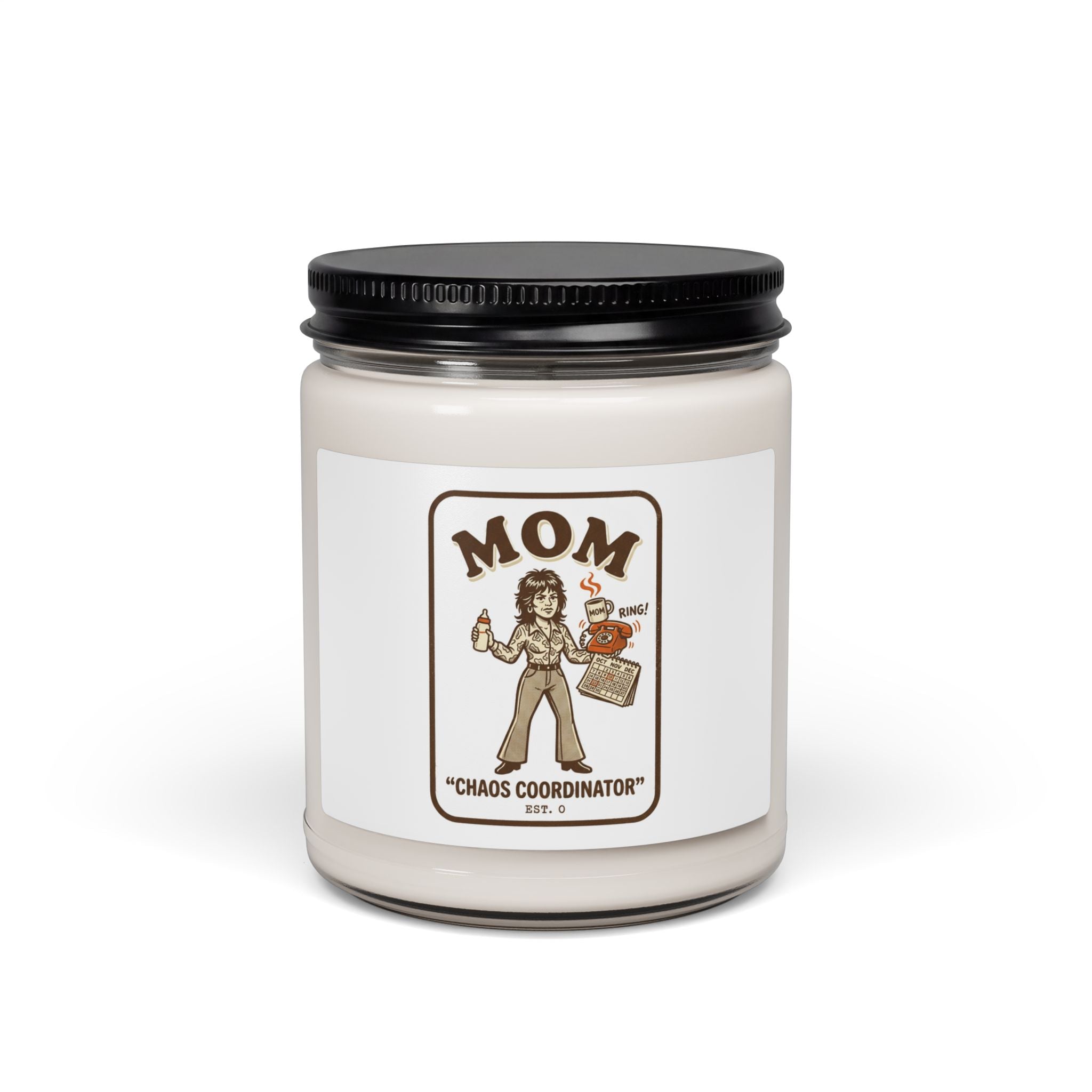 Mom Chaos Coordinator Scented Soy Candle — Funny Mother’s Day Gift (9oz)
