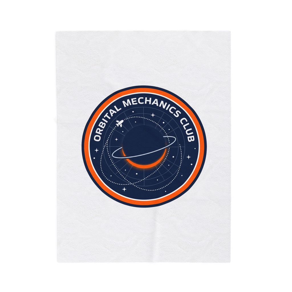Orbital Mechanics Club Plush Blanket | space, mission patch, science nerd