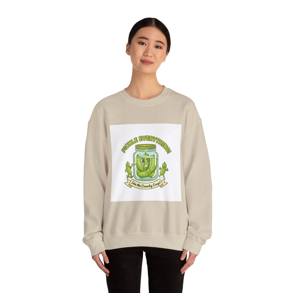 Pickle Everything jar crewneck | pickle lover sweatshirt, brine design