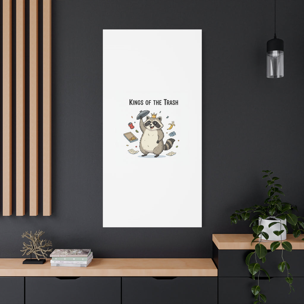 Kings of the Trash Canvas, Raccoon Doodle | Trash Panda, Goofy Critter Art