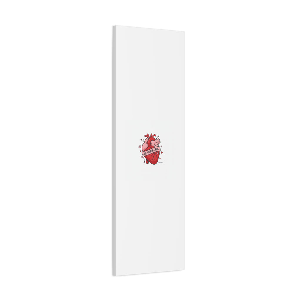 Love Yourself First Canvas, Hearts-with-a-Twist, Anti-Valentine Art