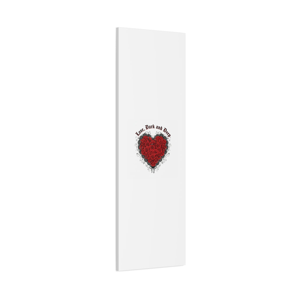 Love Dark and Deep Heart Canvas, Nu Romantic Gothic Romance, 80s Nostalgia
