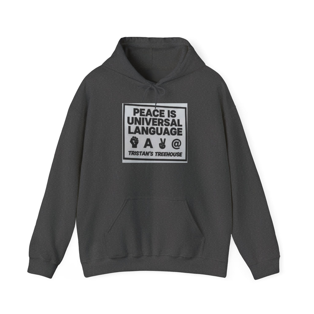 Peace Is Universal Language Hoodie — Inclusive Symbols Graphic Hoodie