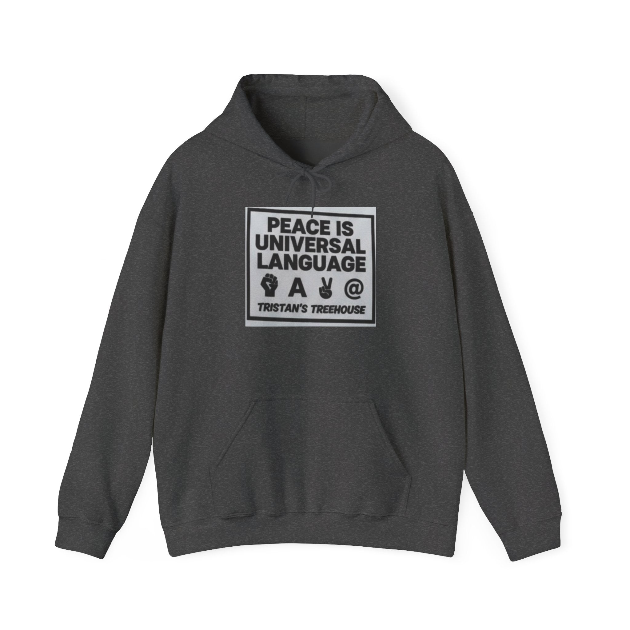 Peace Is Universal Language Hoodie — Inclusive Symbols Graphic Hoodie