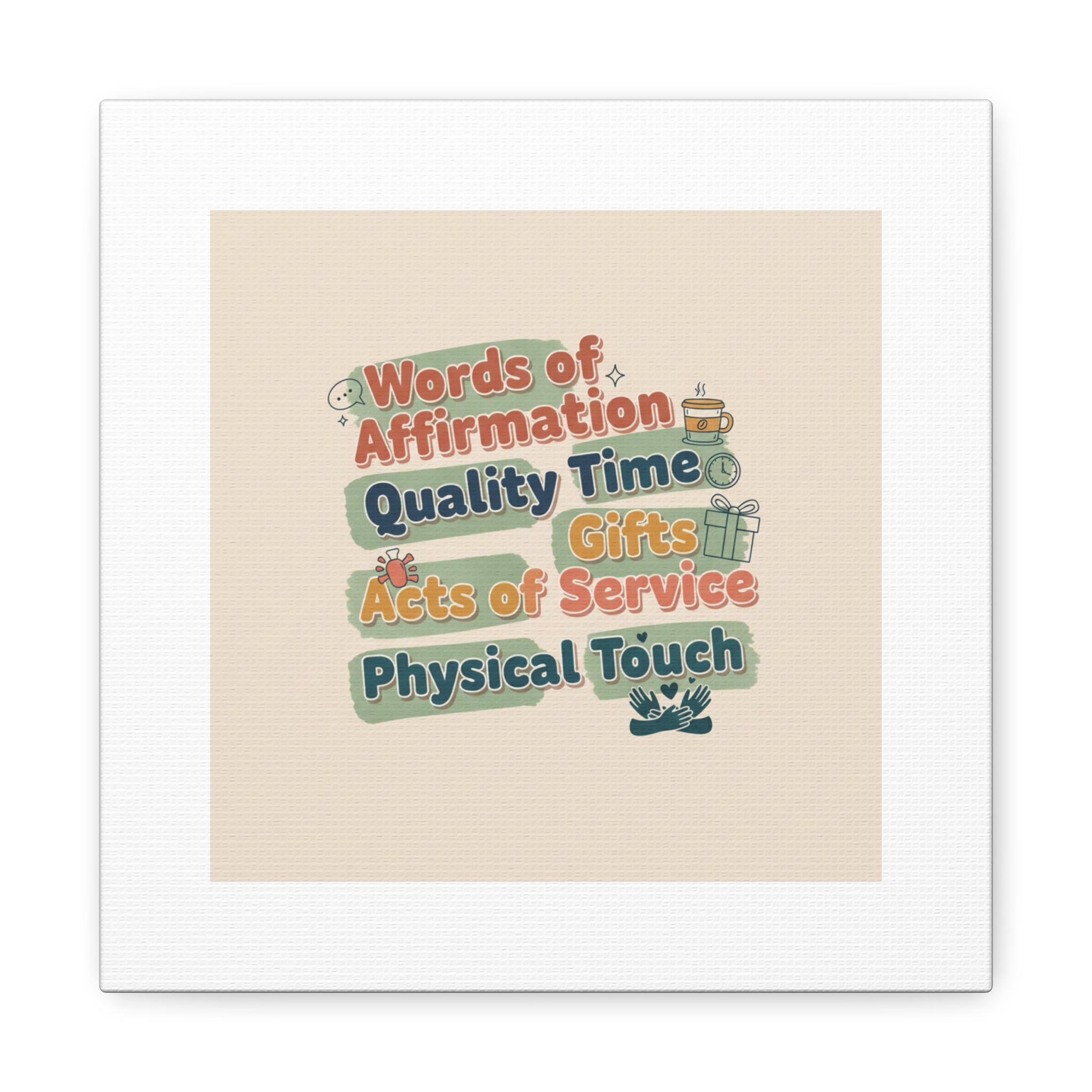 Love Languages List Matte Canvas Wall Art | love language meme, relationship humor