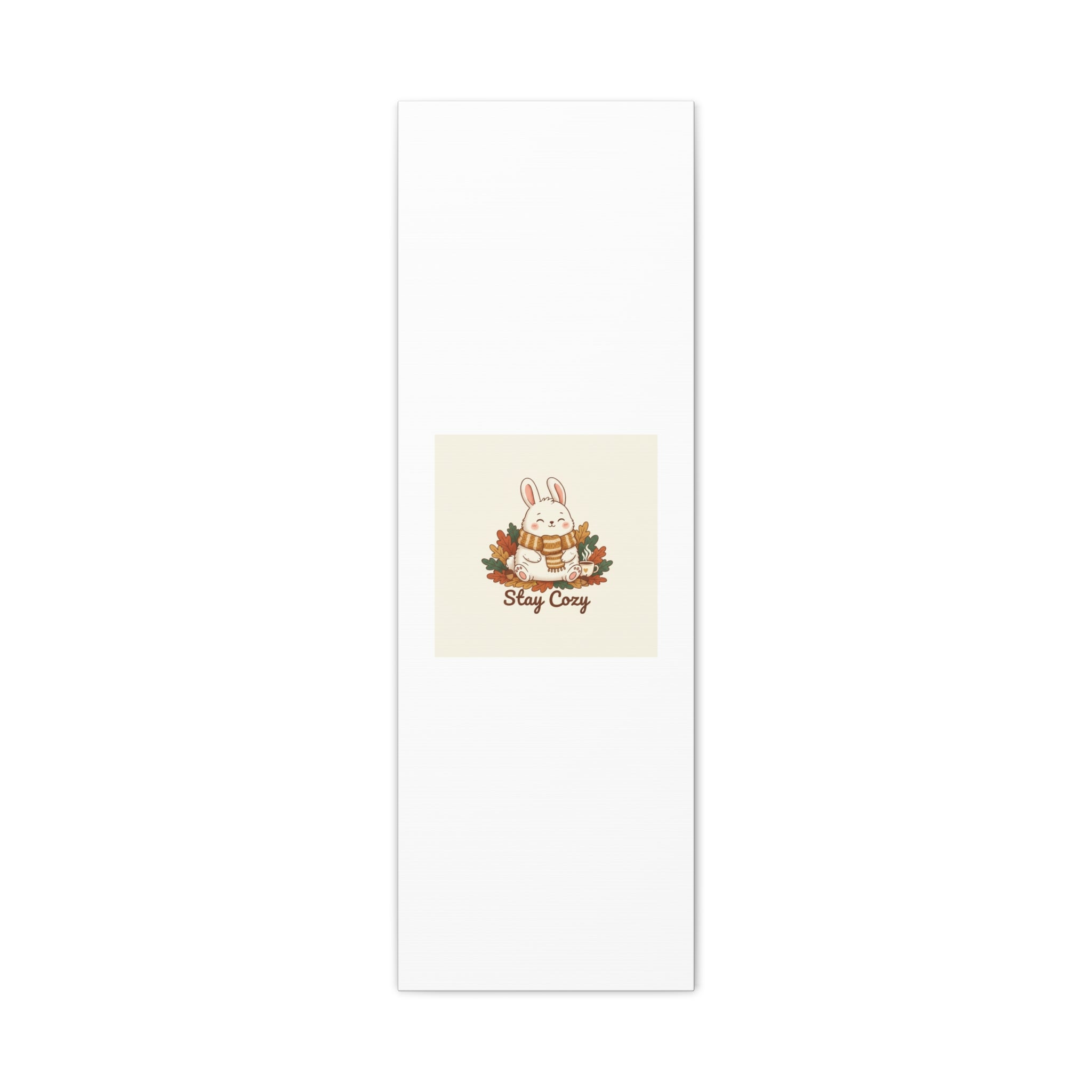 Cozy Bunny Illustration Canvas | Cute Critter Winter Forest Art
