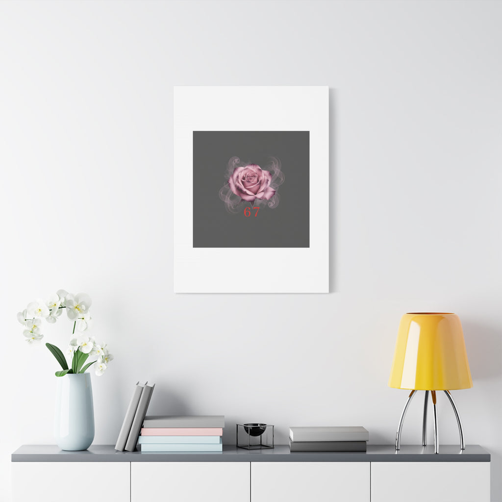 6 7 Valentine's Canvas | Viral Gothic Rose Wall Art | 6 7 Meaning Dark Romance