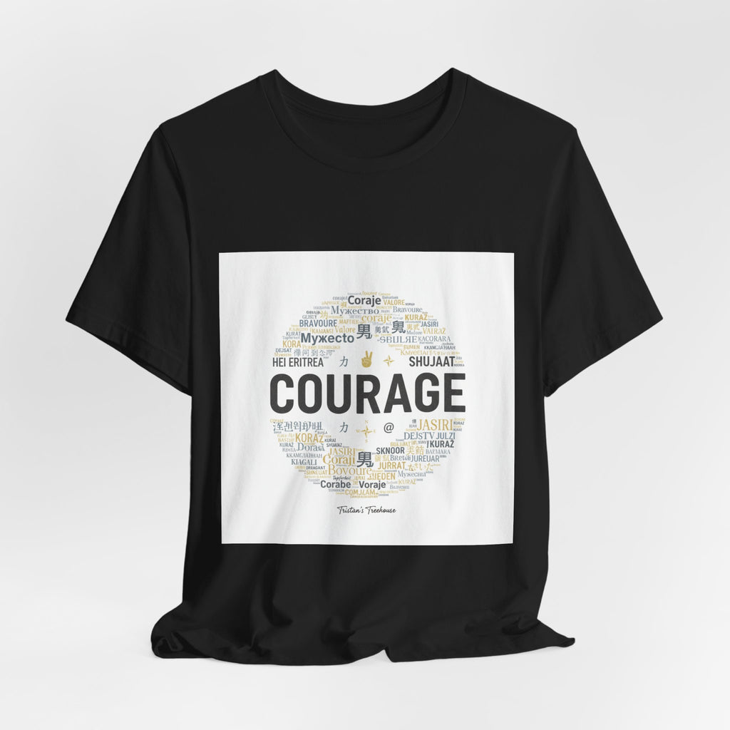Courage Minimal Wordcloud Tee | Fresh-Start Minimalism, New Page Apparel