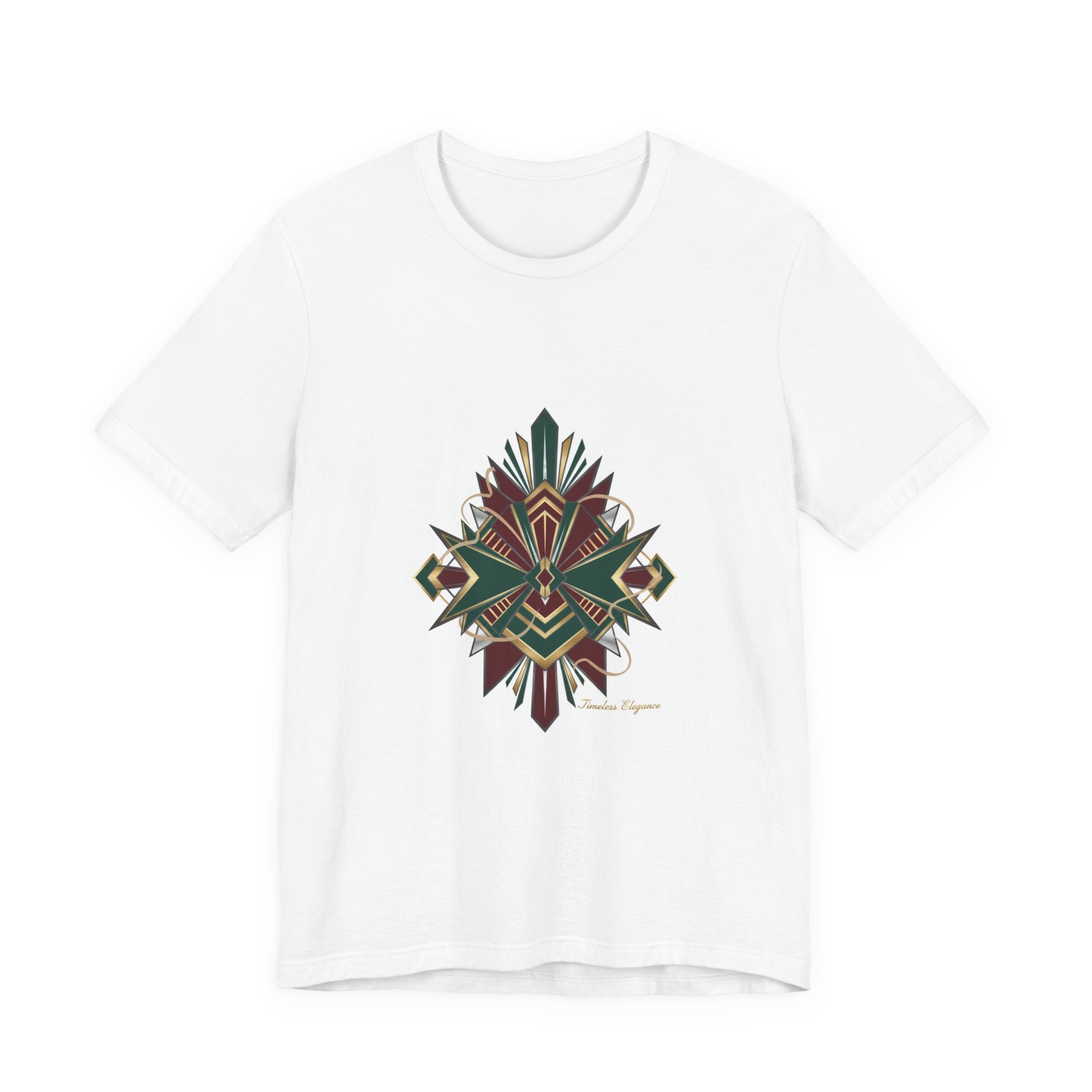 "Timeless Elegance" Art Deco Geometric T-Shirt | Vintage Luxury Graphic Tee