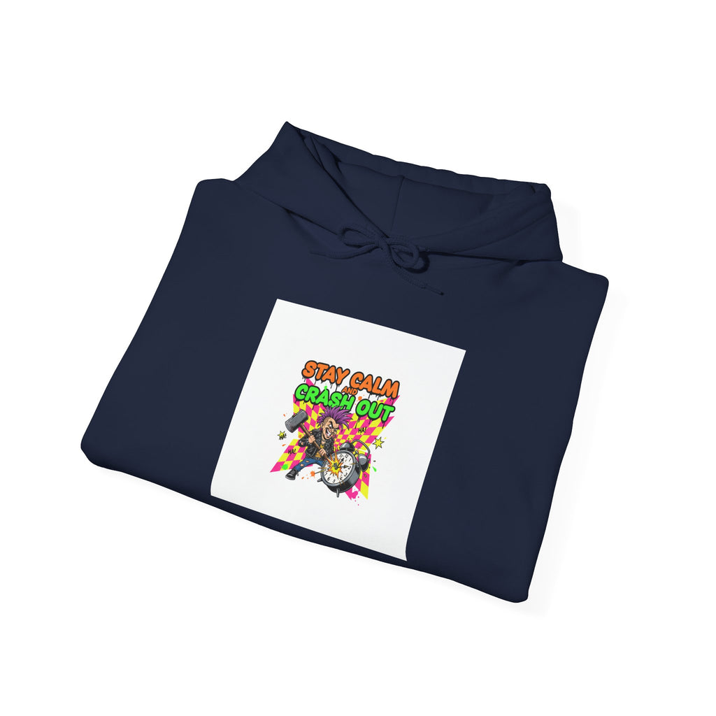 Crash Out Meltdown hoodie | neon warning streetwear, graffiti skate vibe