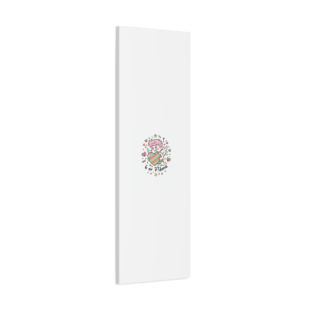 Weird Cupid heart illustration Canvas | Weird Valentine, quirky chaotic love