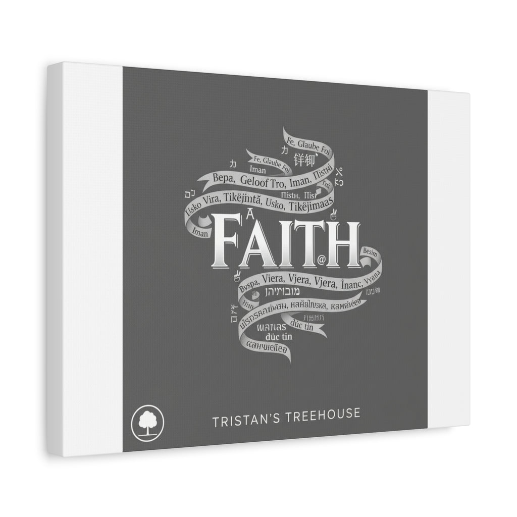 handwritten faith ribbon Canvas | sketch aesthetic, doodle design