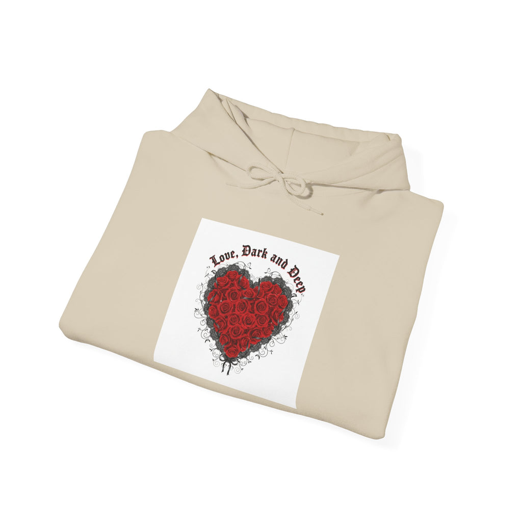 Gothic Romance Rose Heart Hoodie | Nu Romantic 80s Nostalgia