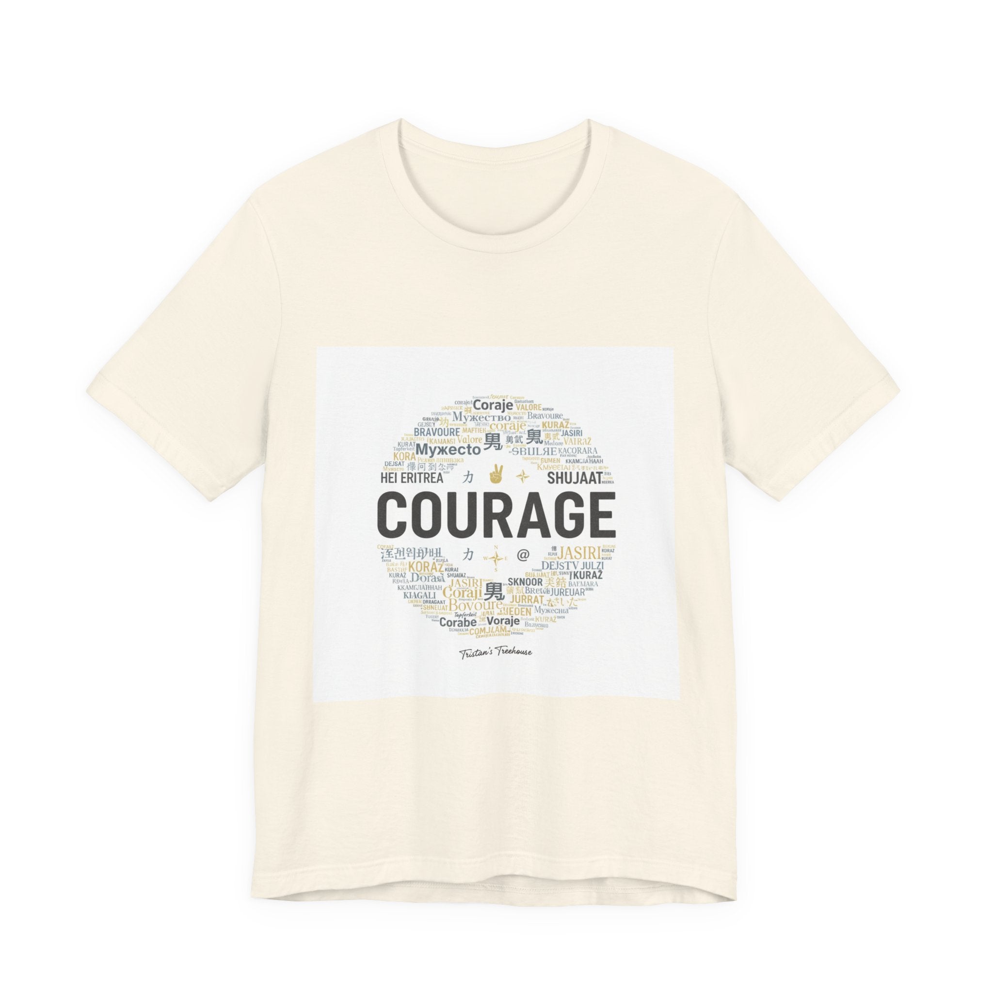 Courage Minimal Wordcloud Tee | Fresh-Start Minimalism, New Page Apparel