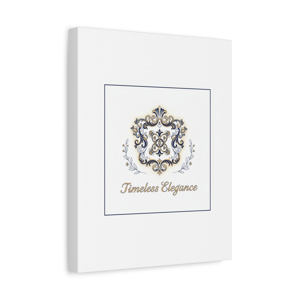 Ornate Brooch Emblem Canvas | Vintage Formalwear Accents, Baroque Print