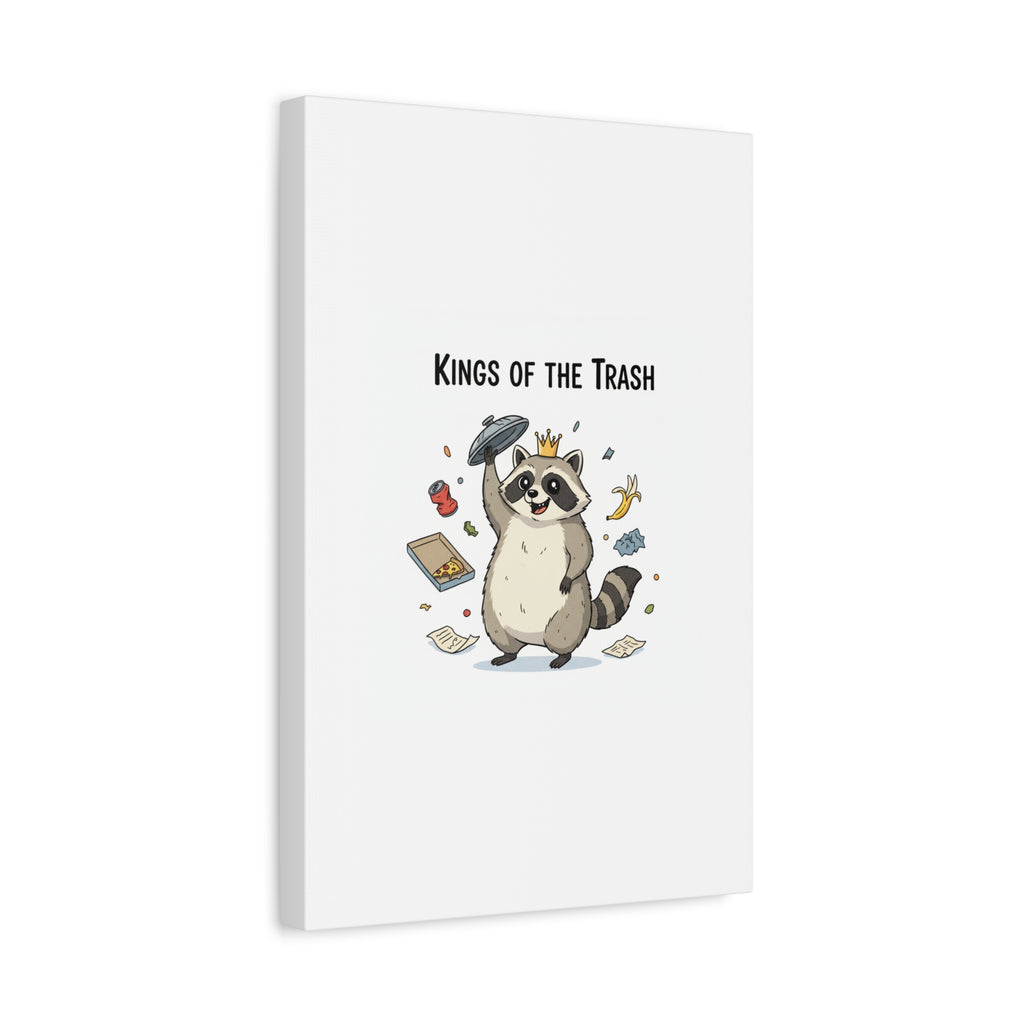 Kings of the Trash Canvas, Raccoon Doodle | Trash Panda, Goofy Critter Art