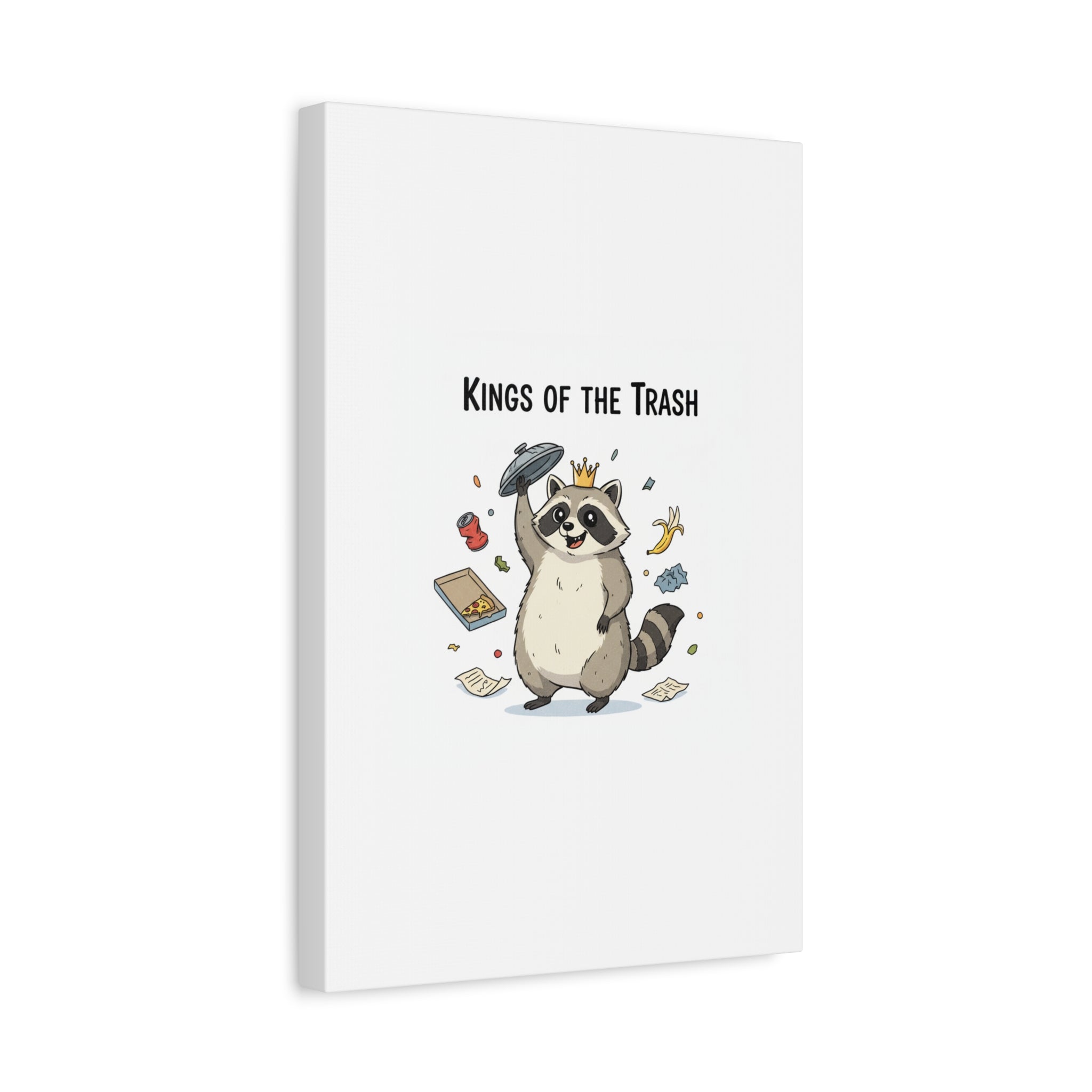 Kings of the Trash Canvas, Raccoon Doodle | Trash Panda, Goofy Critter Art