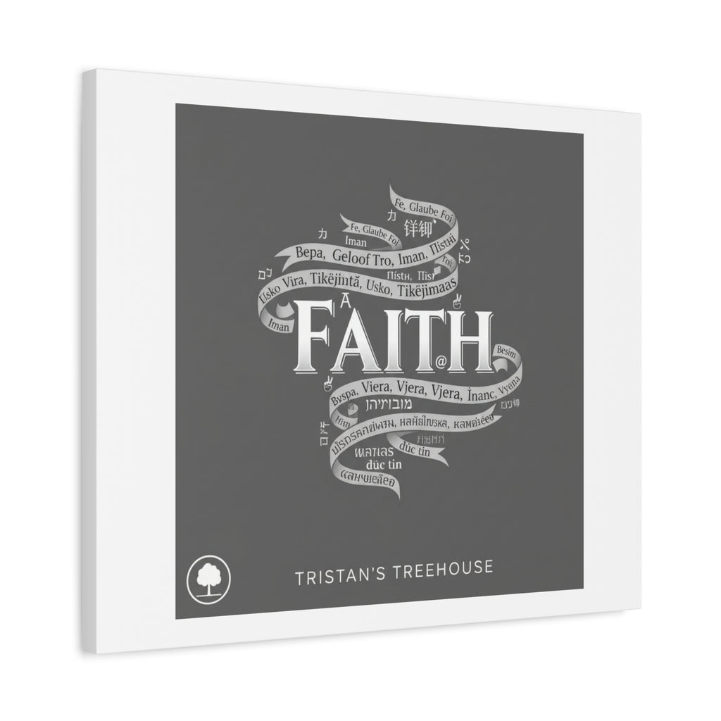 handwritten faith ribbon Canvas | sketch aesthetic, doodle design