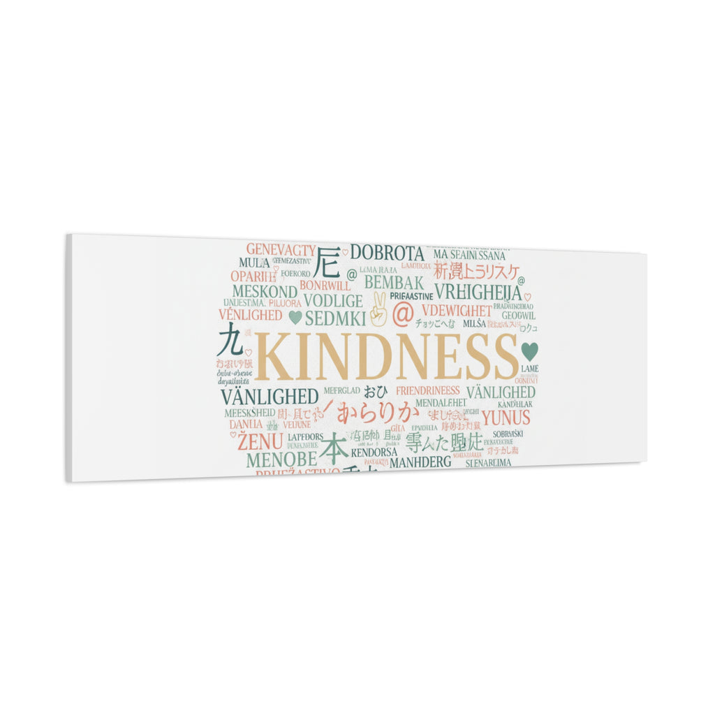 Kindness Word Cloud Canvas | Fresh Start Minimalist Wall Art