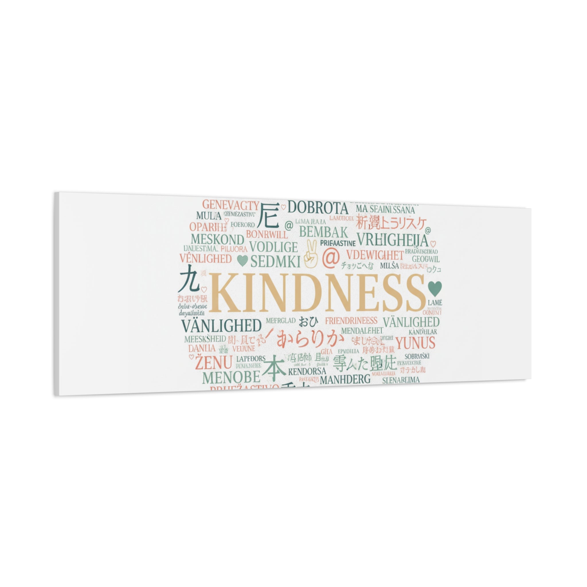 Kindness Word Cloud Canvas | Fresh Start Minimalist Wall Art