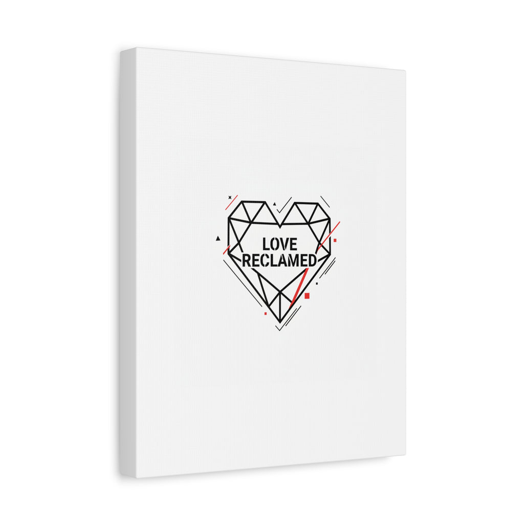 Love Reclaimed Canvas | modern heart design, minimalist love icon