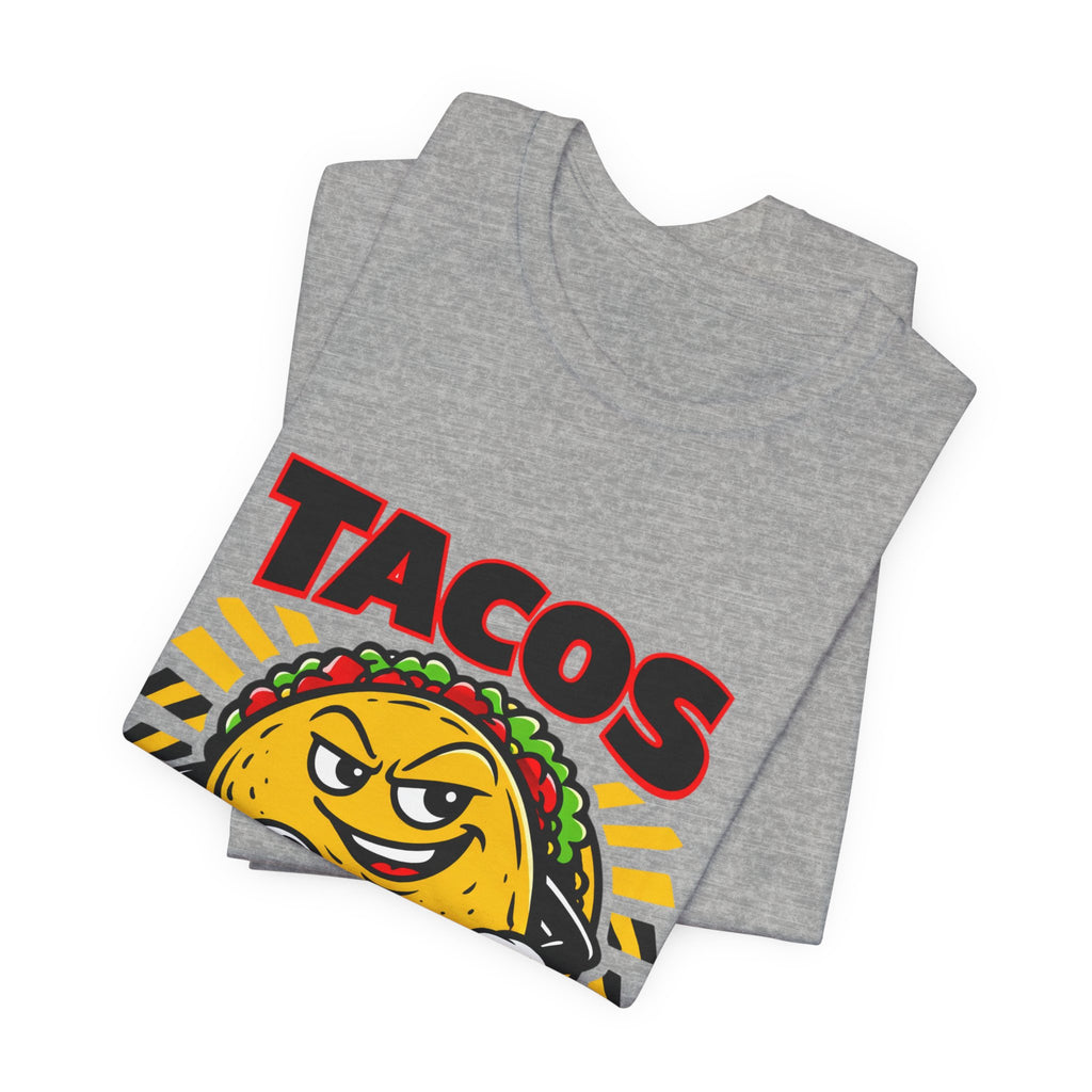 TACOS NOT TARIFFS Tee | taco pun, protest typography