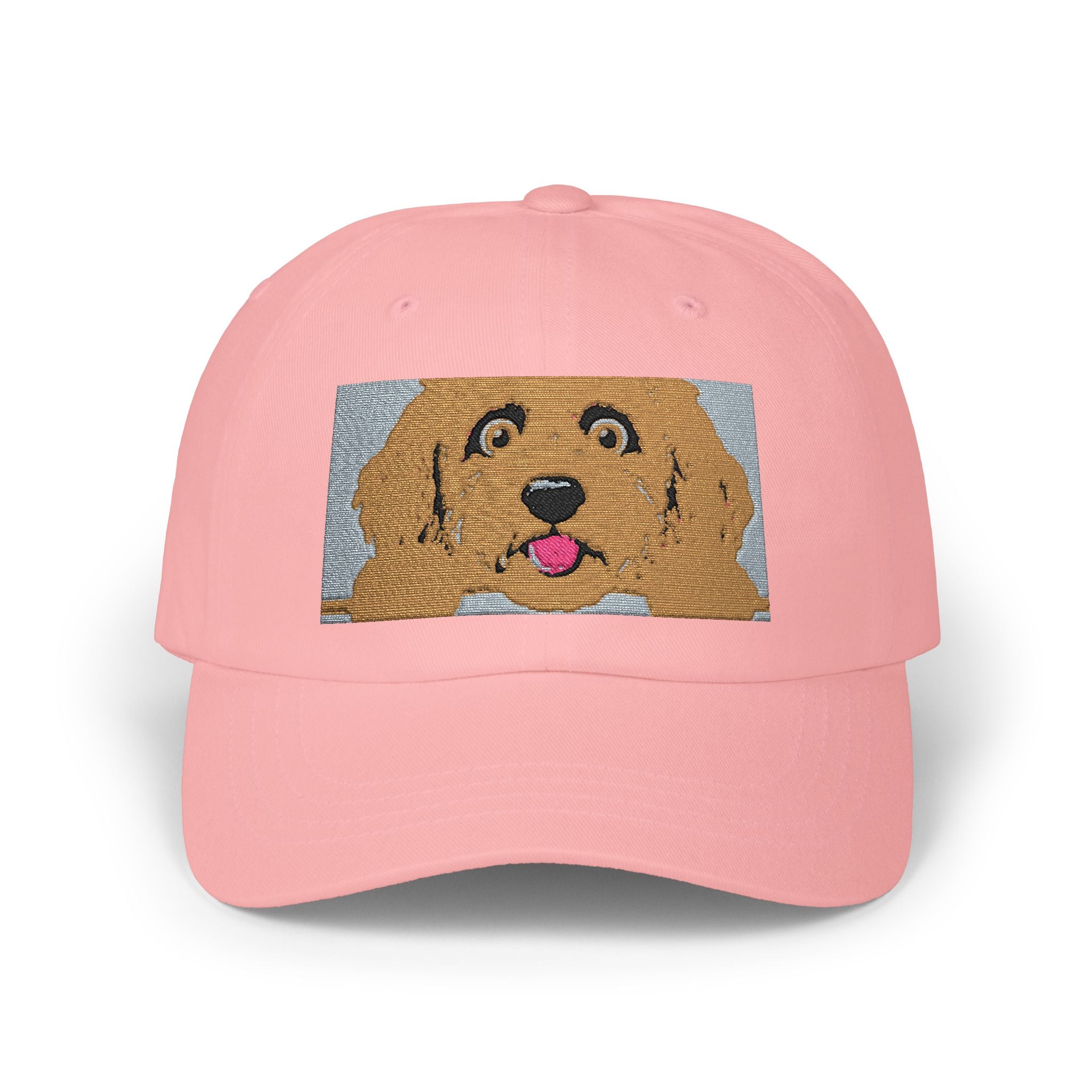 Dad Cap — Happy Golden Retriever Embroidered Patch Hat