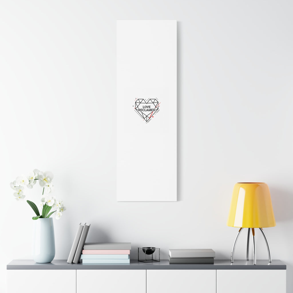 Love Reclaimed Canvas | modern heart design, minimalist love icon