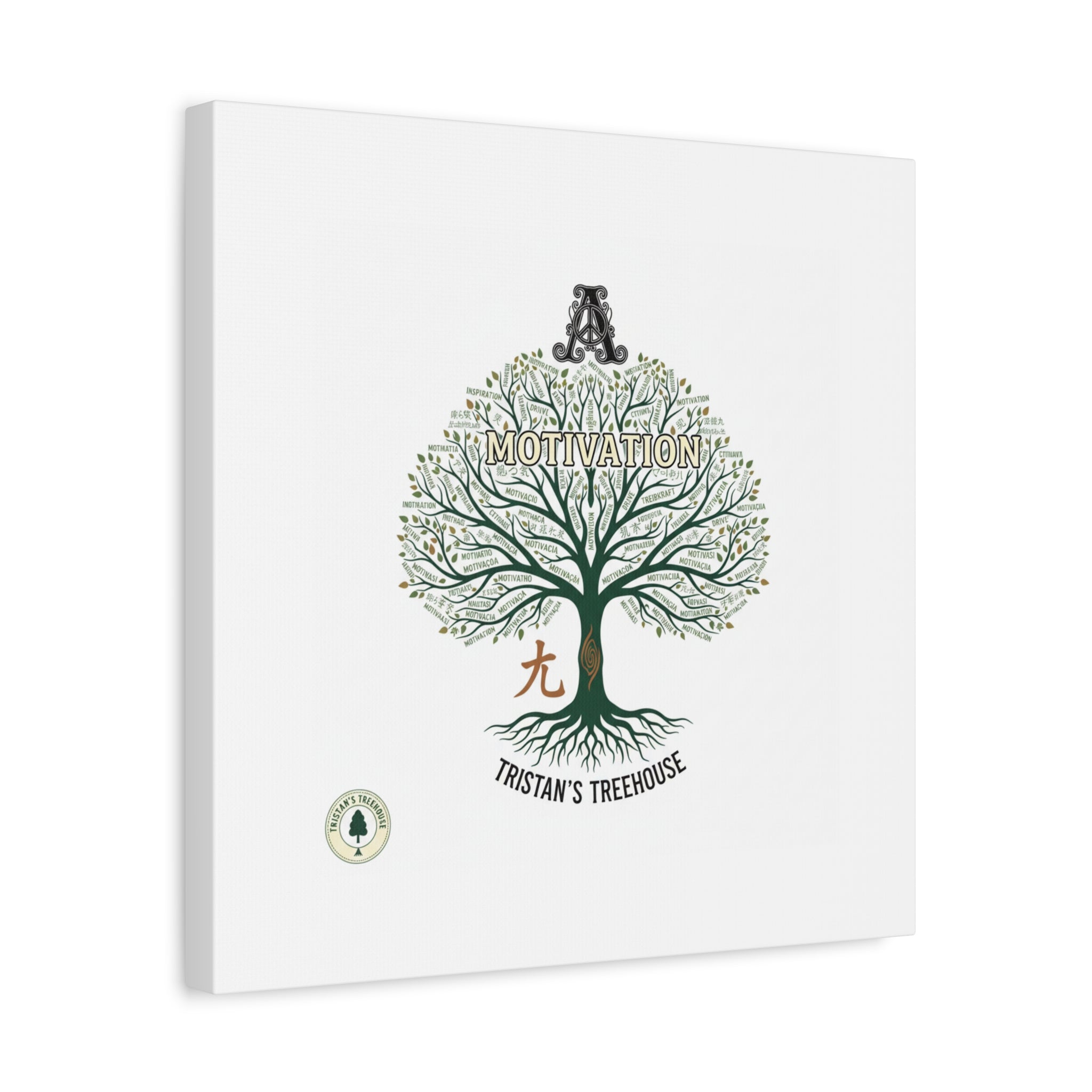 Handwritten Doodle Tree Canvas | Matte Stretched Wall Art