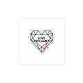 Love Reclaimed Geometric Heart Sticker | Minimalist Punk Heart, Modern Heart Design