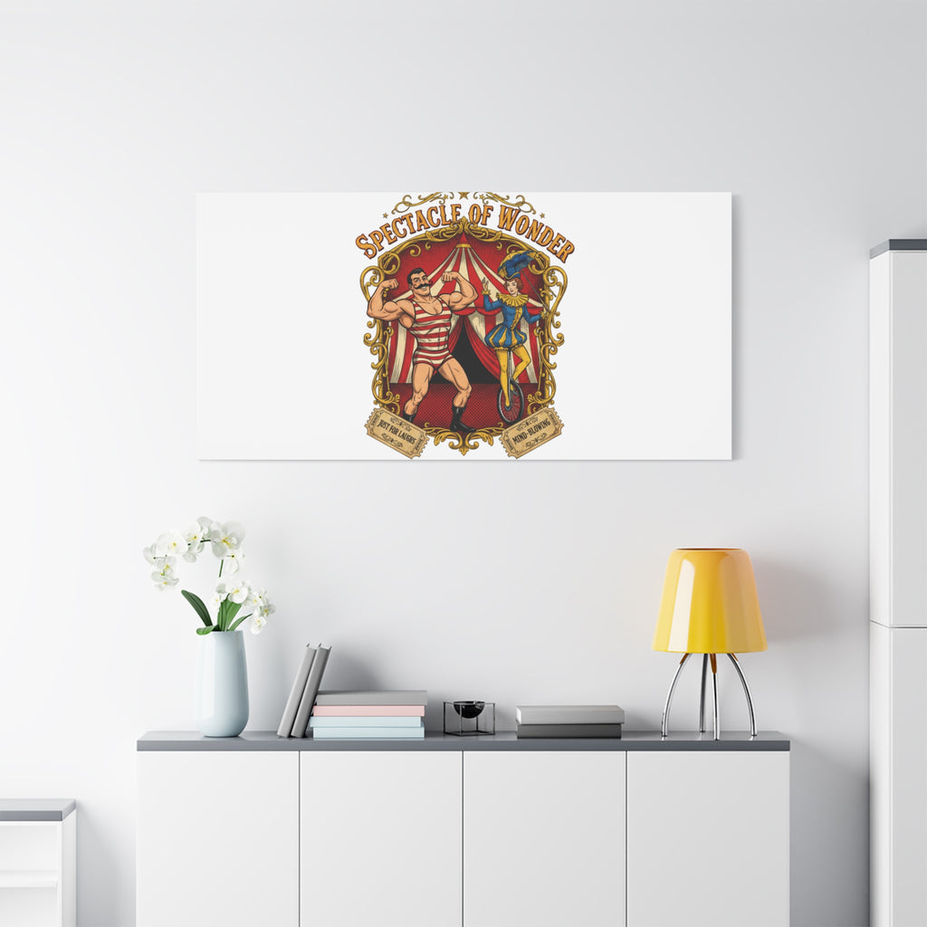 Spectacle of Wonder Circus Art Print, Canvas | Vintage Carnival Design