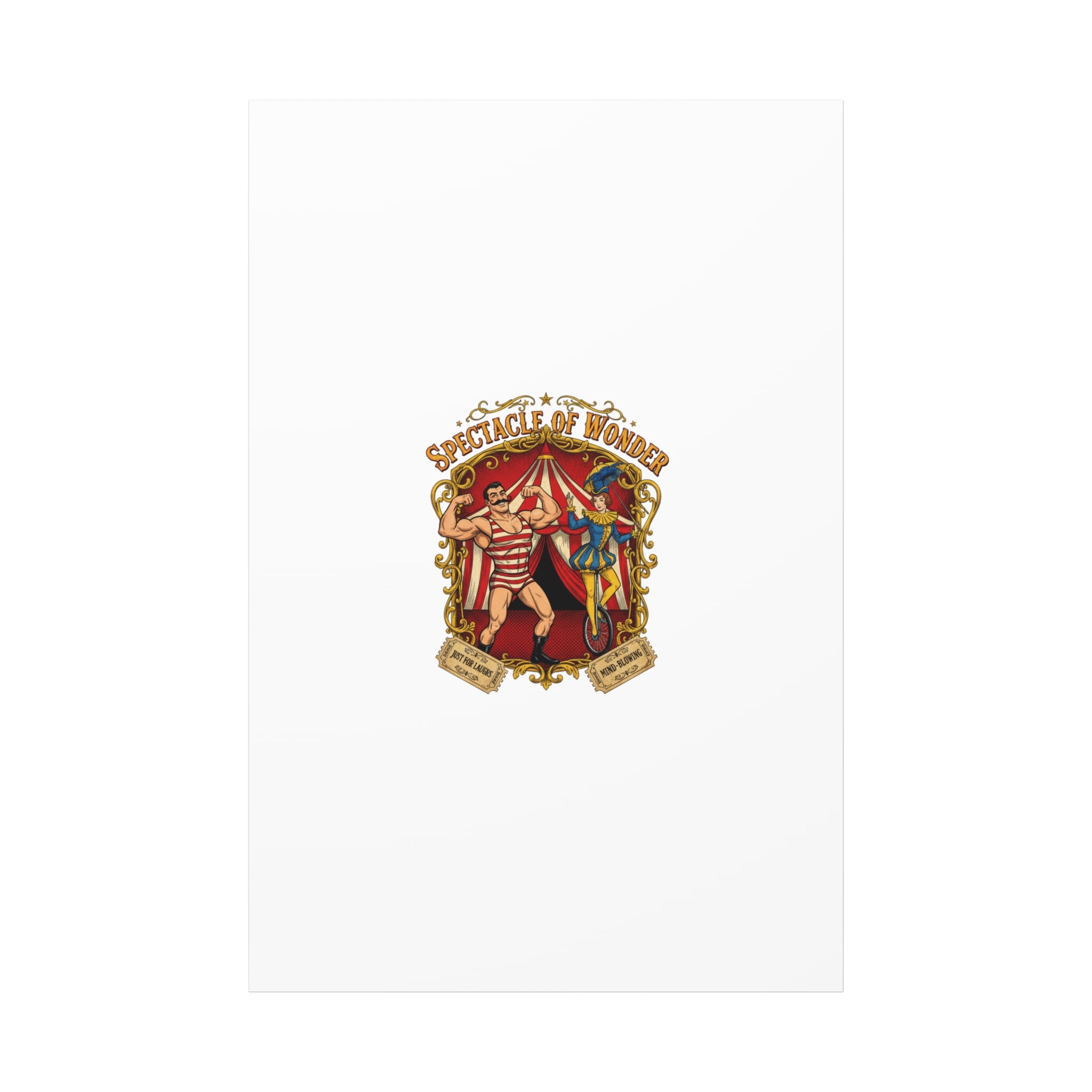 Spectacle of Wonder Circus Art Print, Canvas | Vintage Carnival Design