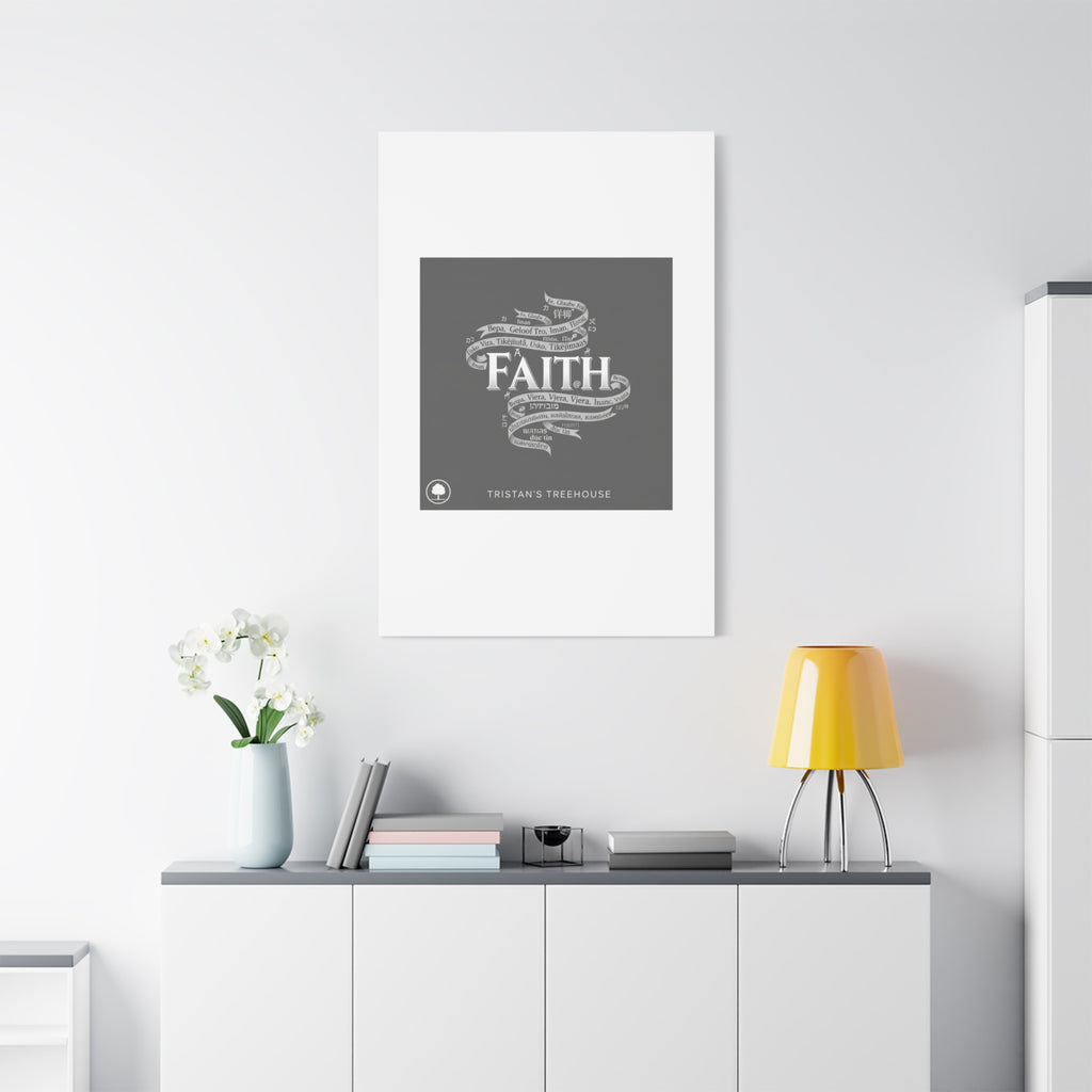 handwritten faith ribbon Canvas | sketch aesthetic, doodle design
