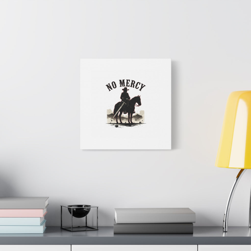 No Mercy Cowboy Skull Canvas | western skull art, gothic Americana