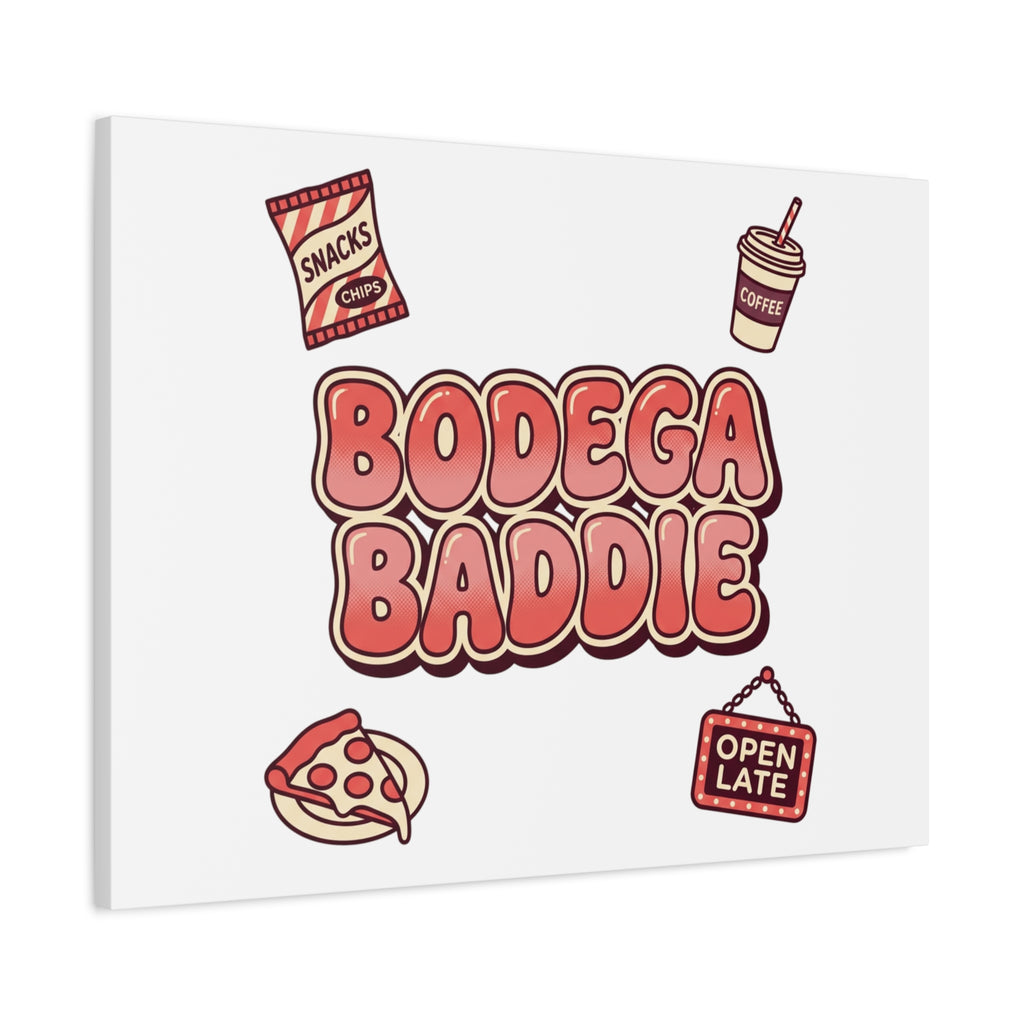 Bodega Baddie Matte Canvas, Stretched | NYC Y2K Corner Store Vibes