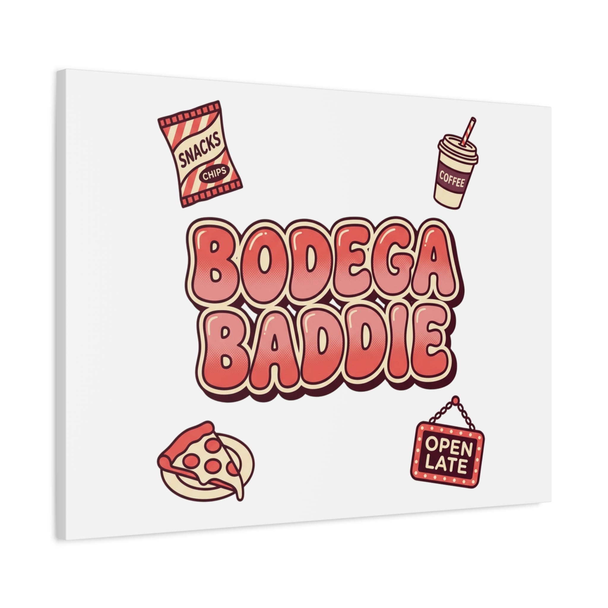 Bodega Baddie Matte Canvas, Stretched | NYC Y2K Corner Store Vibes